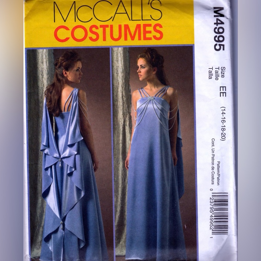 Padme Amidala, Evening Gown, Star Wars Costume -
McCall's 4995 - Rare Pattern